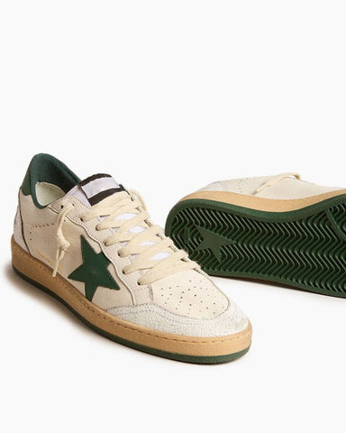 Women's White Nappa Leather Sneakers with Good Luck Tab