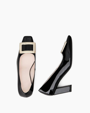 Versatile Elegant Square Toe Chunky Heel Shoes
