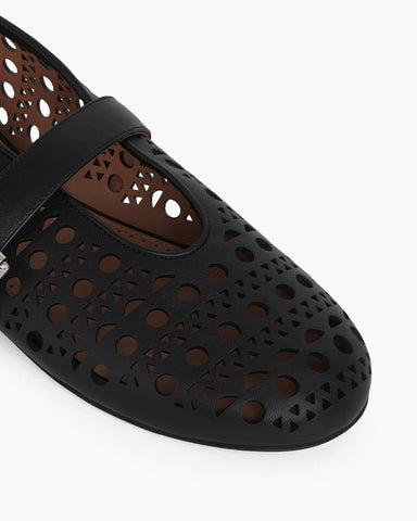 Hollow Geometric Design Breathable Mary Jane Sandals