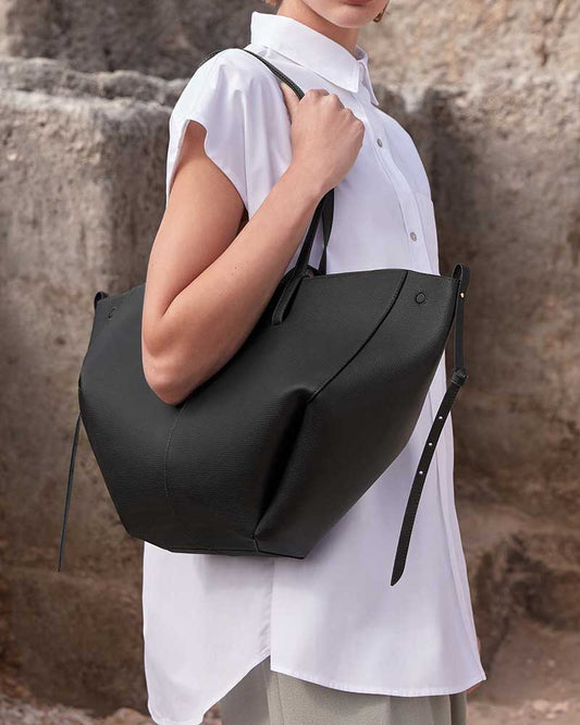Cyme Textured Leather Tote Bag