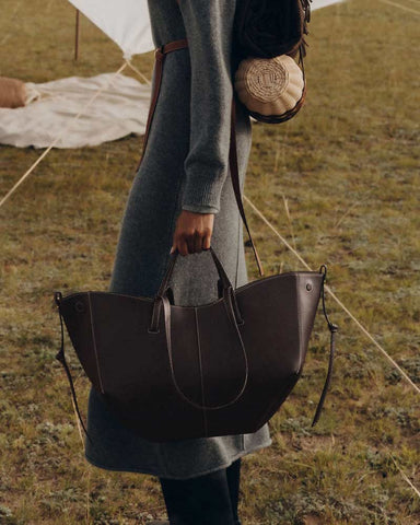 Cyme Textured Leather Tote Bag