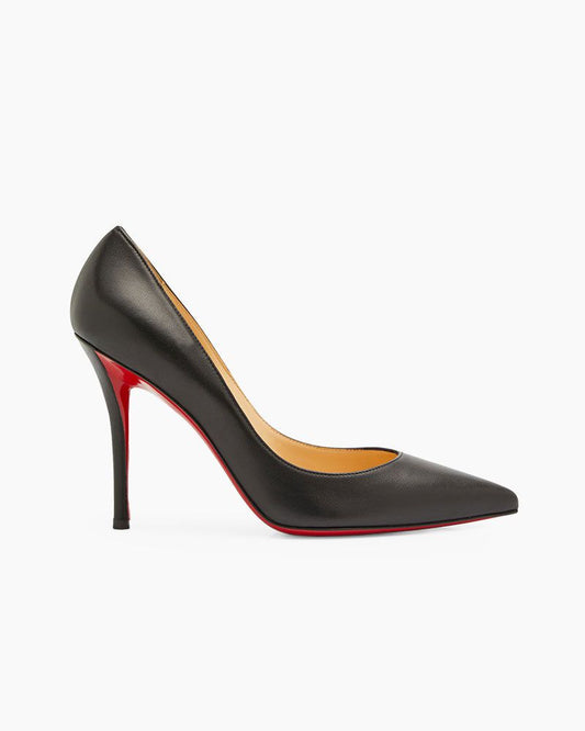 Apostrophy Leather Pointed Red-Sole Pumps