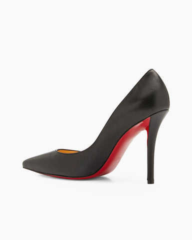 Apostrophy Leather Pointed Red-Sole Pumps