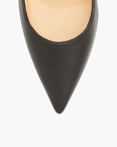Apostrophy Leather Pointed Red-Sole Pumps
