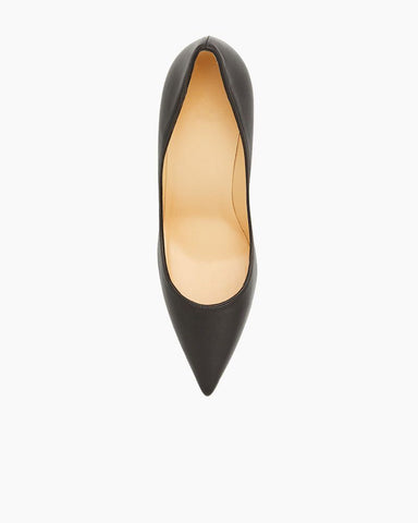 Apostrophy Leather Pointed Red-Sole Pumps