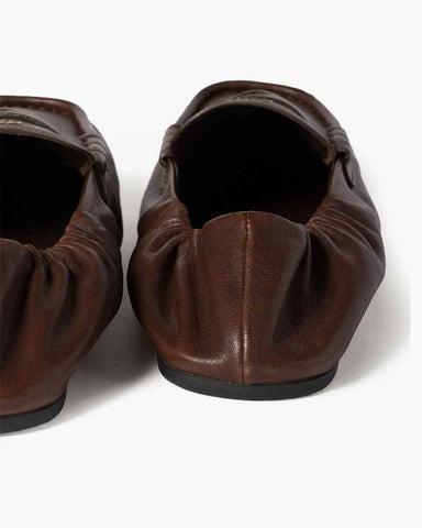 Ruches nappa leather loafers