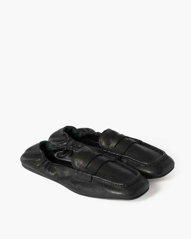 Ruches nappa leather loafers