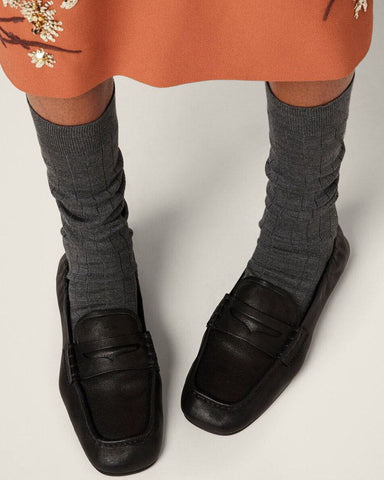 Ruches nappa leather loafers