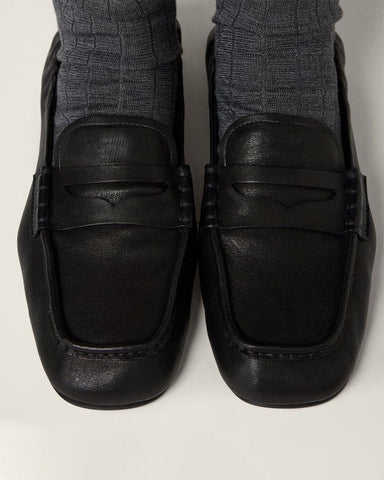 Ruches nappa leather loafers