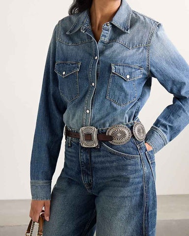 Lauren Decorative Buckles Belt