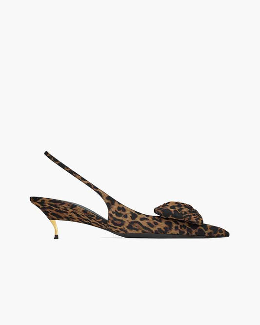 Leopard Pattern Evening Pumps
