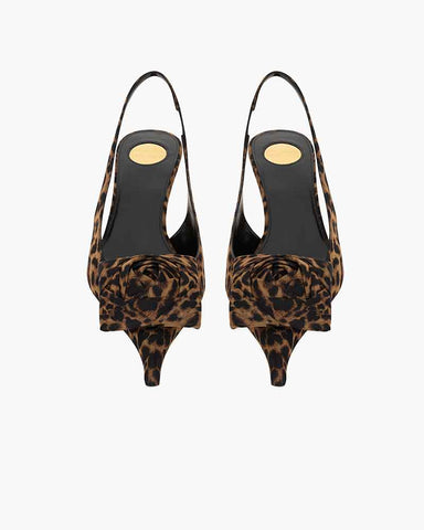 Leopard Pattern Evening Pumps