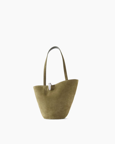 Medium Embellished Suede Bucket Bag