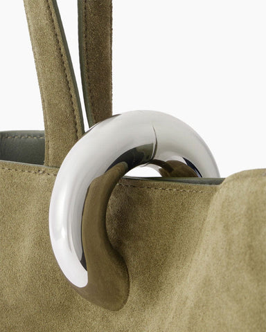 Medium Embellished Suede Bucket Bag