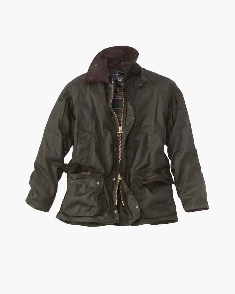 Men's Waxed Cotton Field Jacket Corduroy Collar