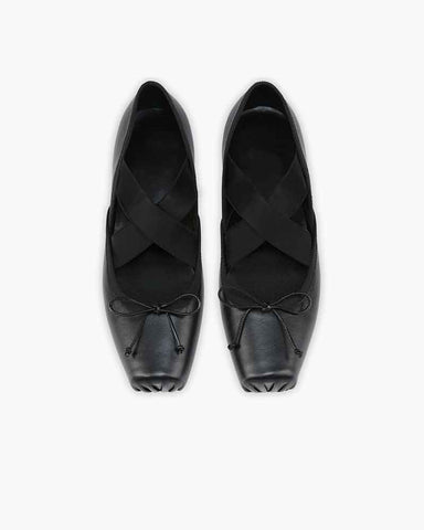 (Pre-sale) Satin Flat Shoe for Evening Comfort Grosgrain Trim