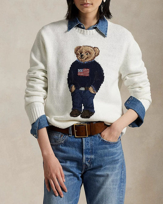 womens-iconic-preppy-embroidered-bear-graphic-sweater