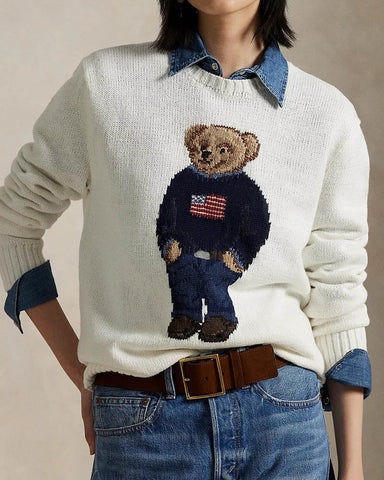 womens-iconic-preppy-embroidered-bear-graphic-sweater
