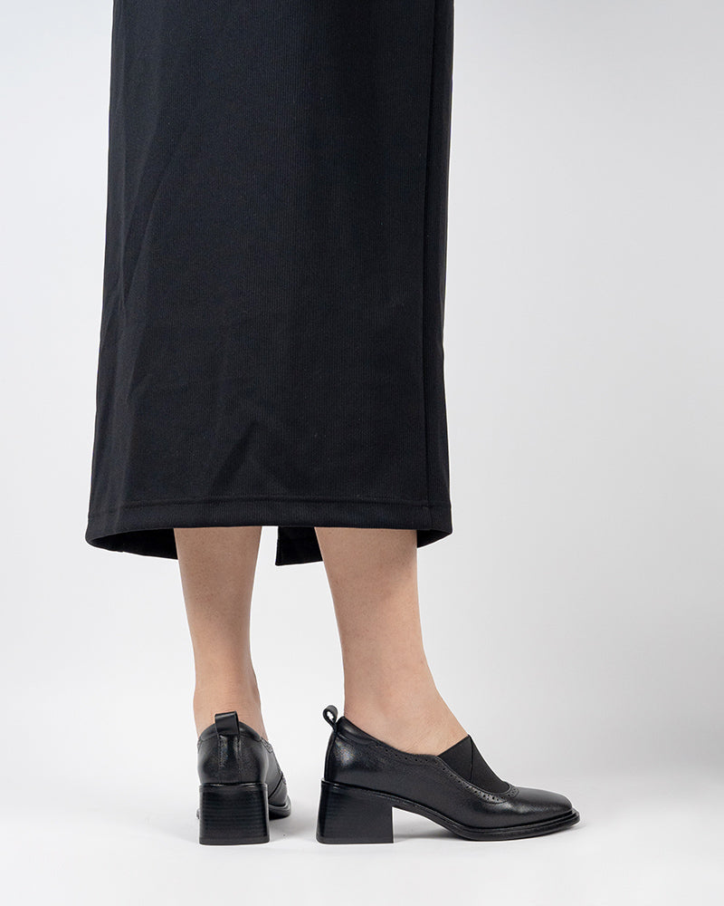 Retro Vintage Chunky Block Heels Dress Oxford