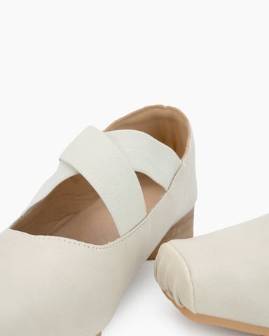 Stretchy Crisscross Strap Comfortable Ballet Flats