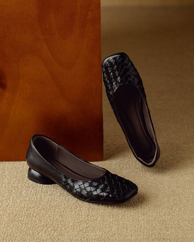 Woven Slip-On Soft Ballet Flat Loafers