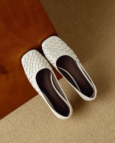 Woven Slip-On Soft Ballet Flat Loafers