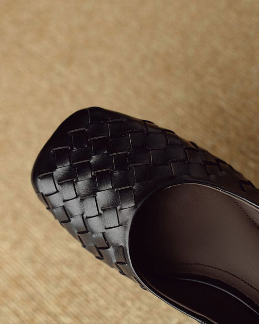 Woven Slip-On Soft Ballet Flat Loafers