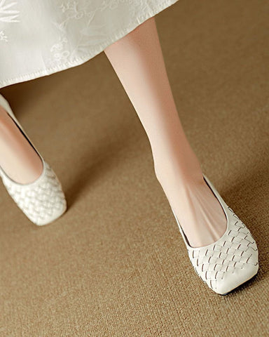 Woven Slip-On Soft Ballet Flat Loafers