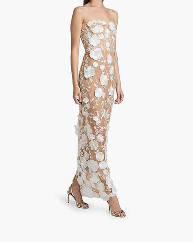 Romantic-Evening-Sheer-Floral-Strapless-Gown-4