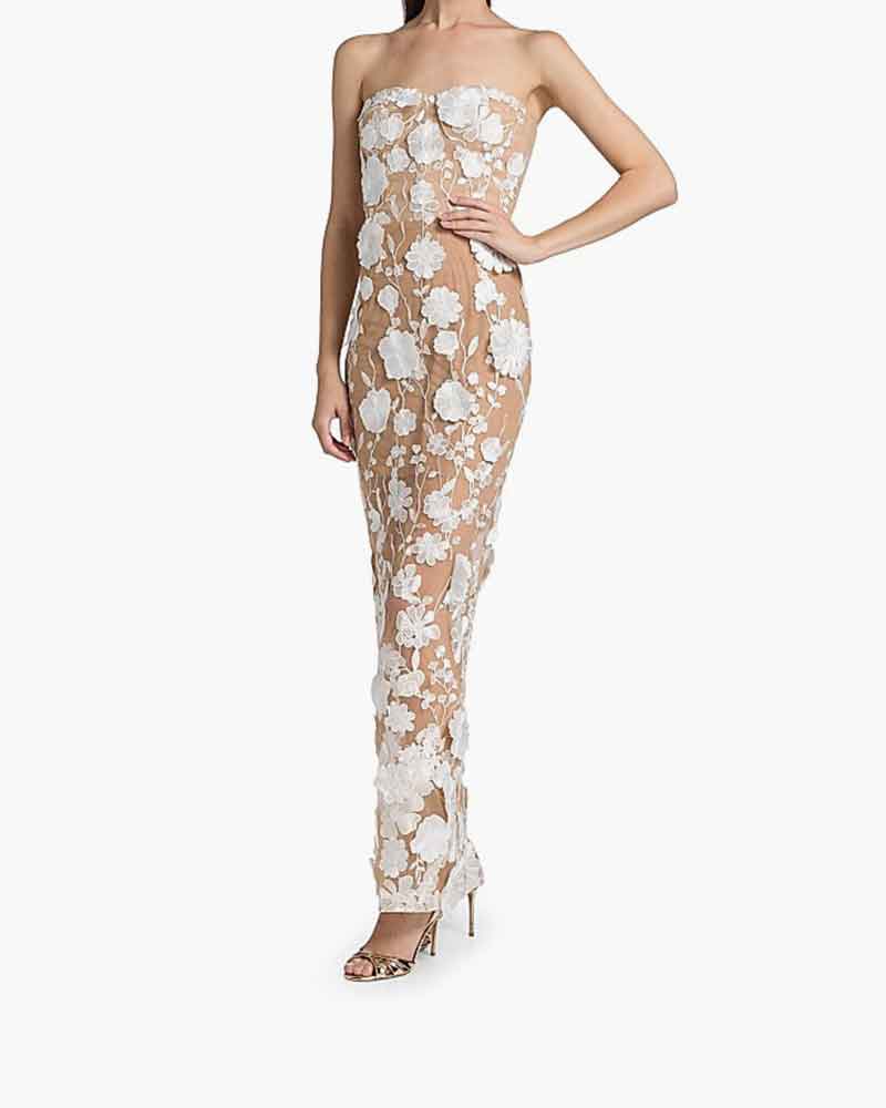 Romantic-Evening-Sheer-Floral-Strapless-Gown-2