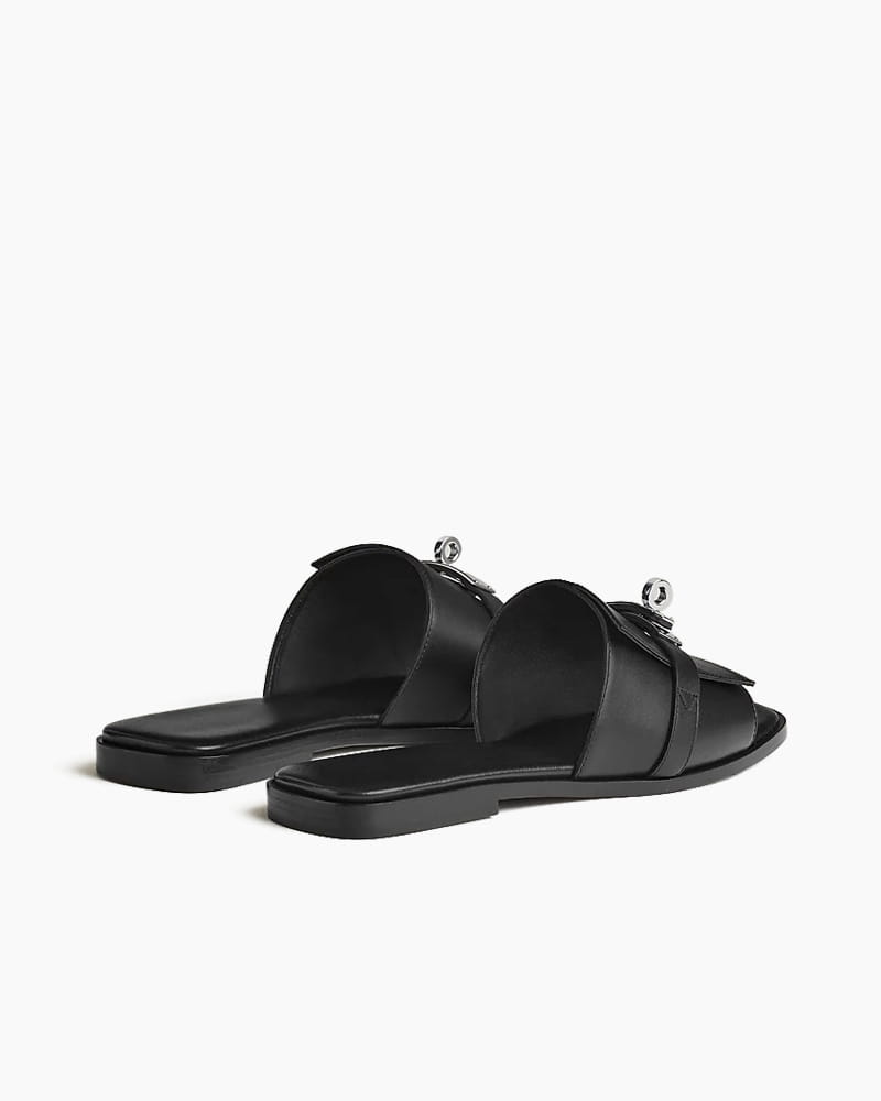 Urban-Stroll-Metal-Buckle-Leather-Slides-4