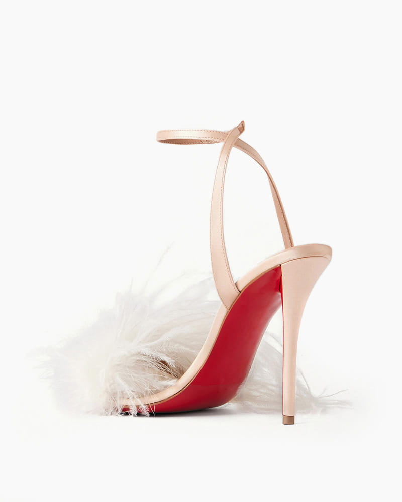 Glamorous-Evening-Feather-Ankle-Strap-Sandal-Heels-9