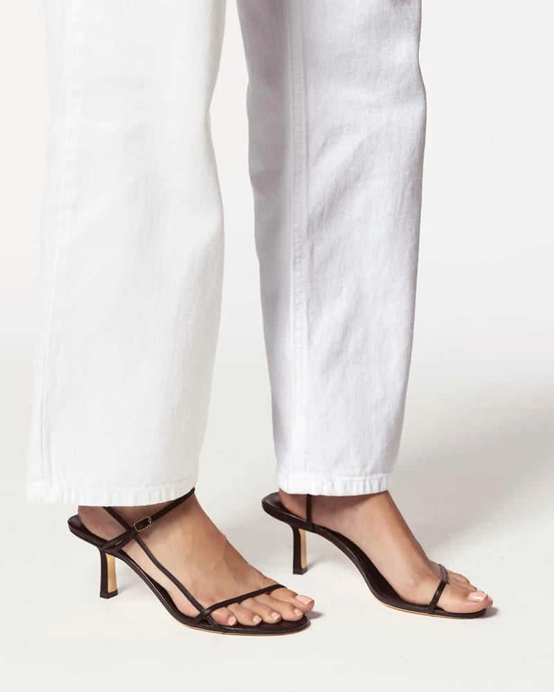 elegant dress sandals DORAT Elegant Dress Sandal with High Heel in Soft Leather - Nude Shoes
