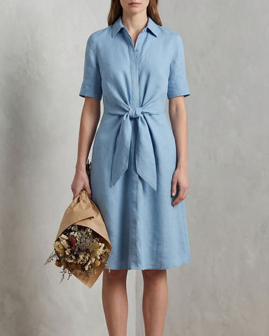 Summer-Office-Casual-Belted-Shirt-Dress-4