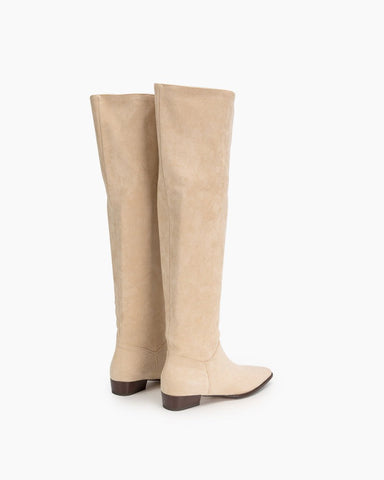 Wide Calf Knee High Pull On Fall Weather Winter Boots