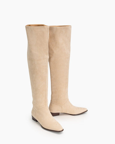 Wide Calf Knee High Pull On Fall Weather Winter Boots