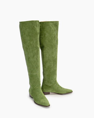 Wide Calf Knee High Pull On Fall Weather Winter Boots