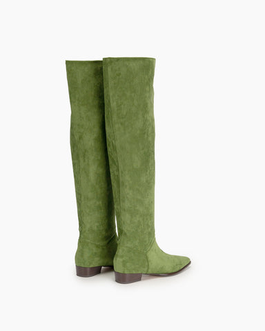 Wide Calf Knee High Pull On Fall Weather Winter Boots