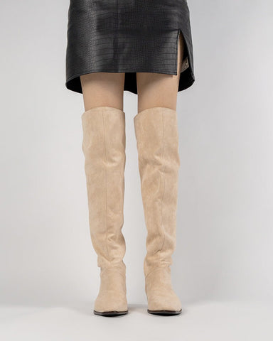 Wide Calf Knee High Pull On Fall Weather Winter Boots