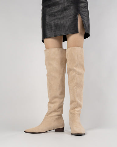 Wide Calf Knee High Pull On Fall Weather Winter Boots