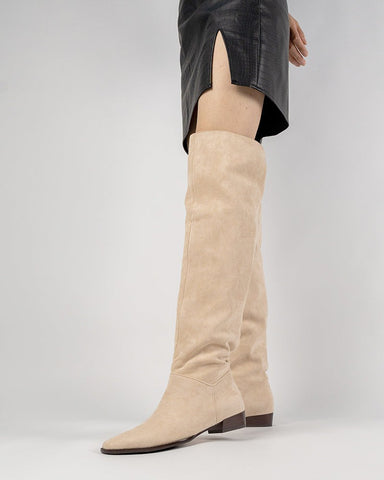 Wide Calf Knee High Pull On Fall Weather Winter Boots