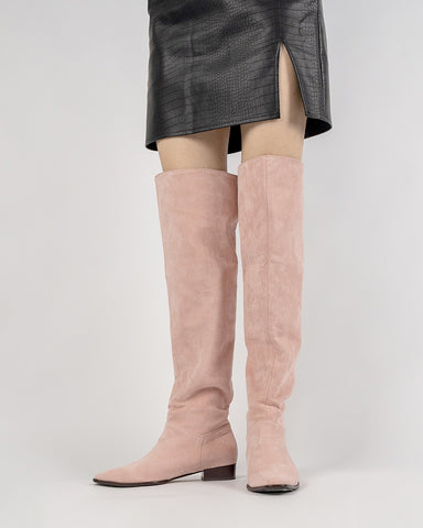 Wide Calf Knee High Pull On Fall Weather Winter Boots