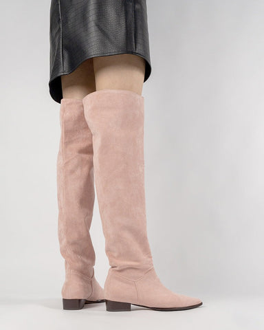 Wide Calf Knee High Pull On Fall Weather Winter Boots