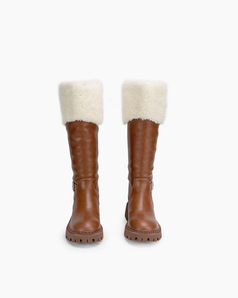 Fully-Fur-Lined-Zipper-Closure-Snow-Knee-High-Boots
