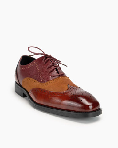 Men's Manmade Lace-up Wingtips Brogue Shoes Oxfords