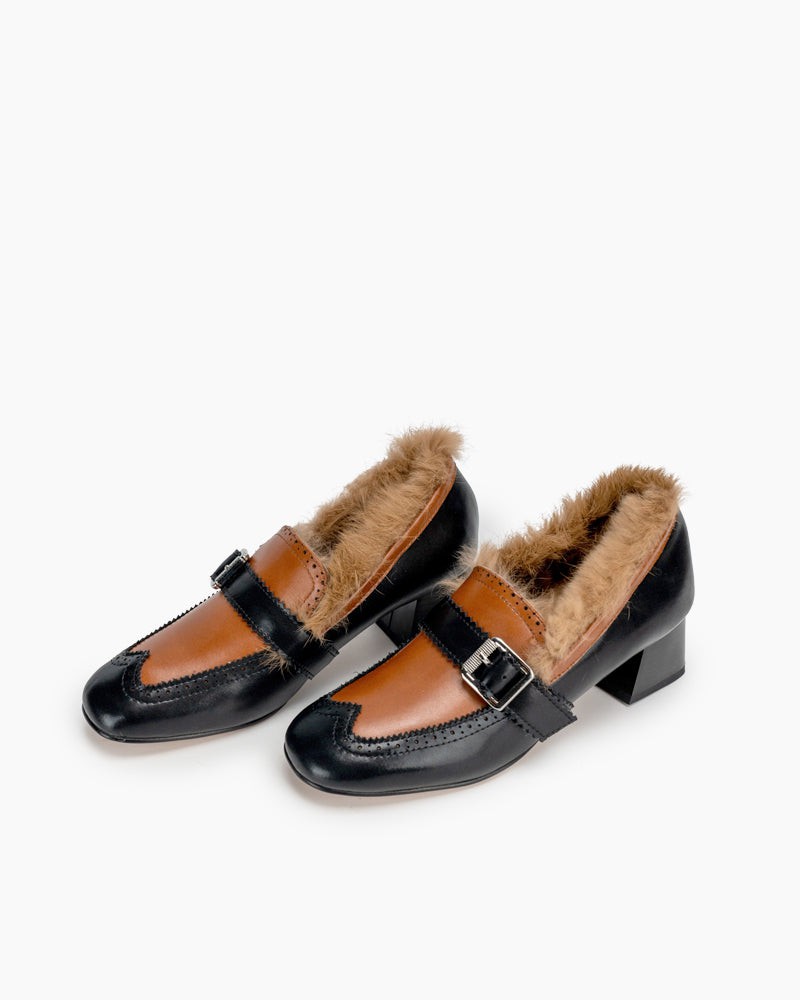 Mary-Jane-Chunky-High-Heel-Oxford-Loafers-Brogue-fur