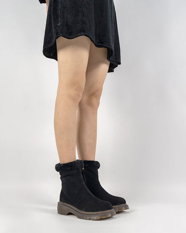 Suede-Platform-Fur-Lined-Side-Zipper-Snow-Ankle-Boots