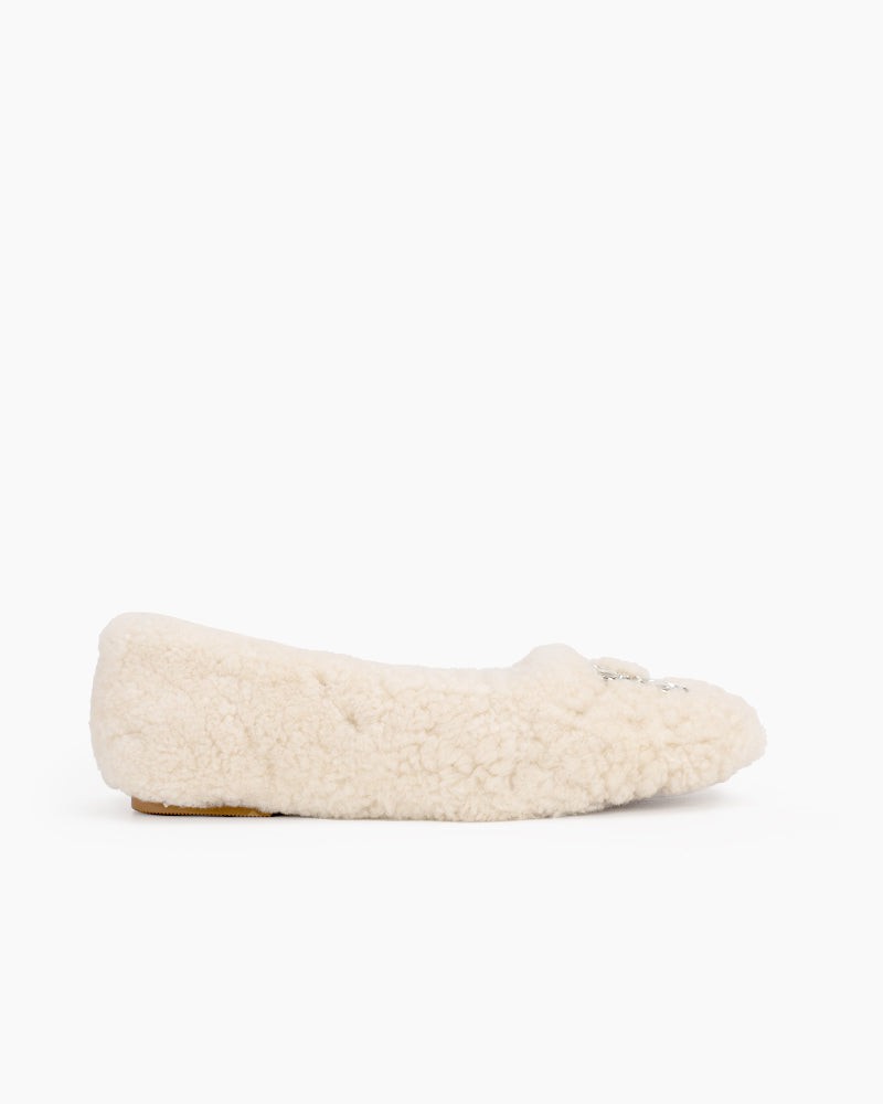 Rhinestone-Square-Buckle-Fuzzy-Slip-On-Slippers-Loafers