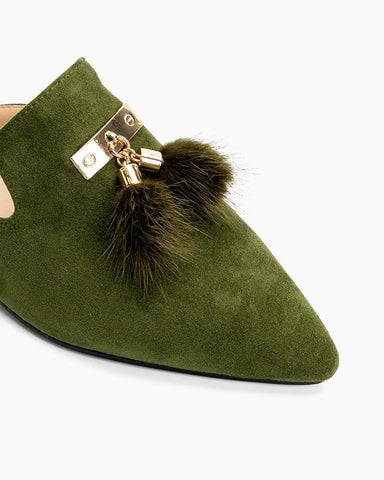 Flat Tassel Mules