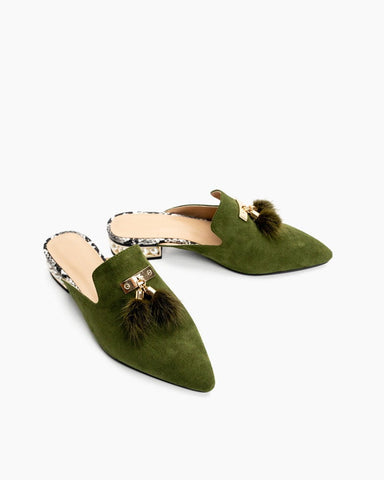 Flat Tassel Mules